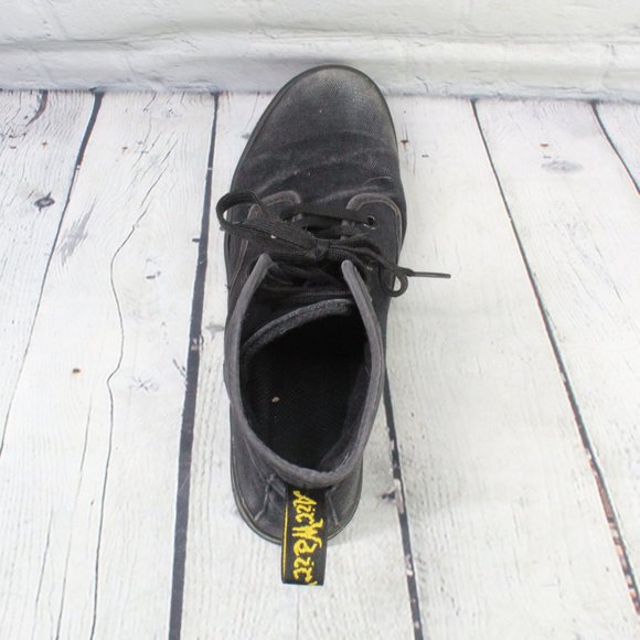Dr. Martens Shoreditch Black Canvas Lace Up Ankle Boots Size 7 M - Picture 6 of 10